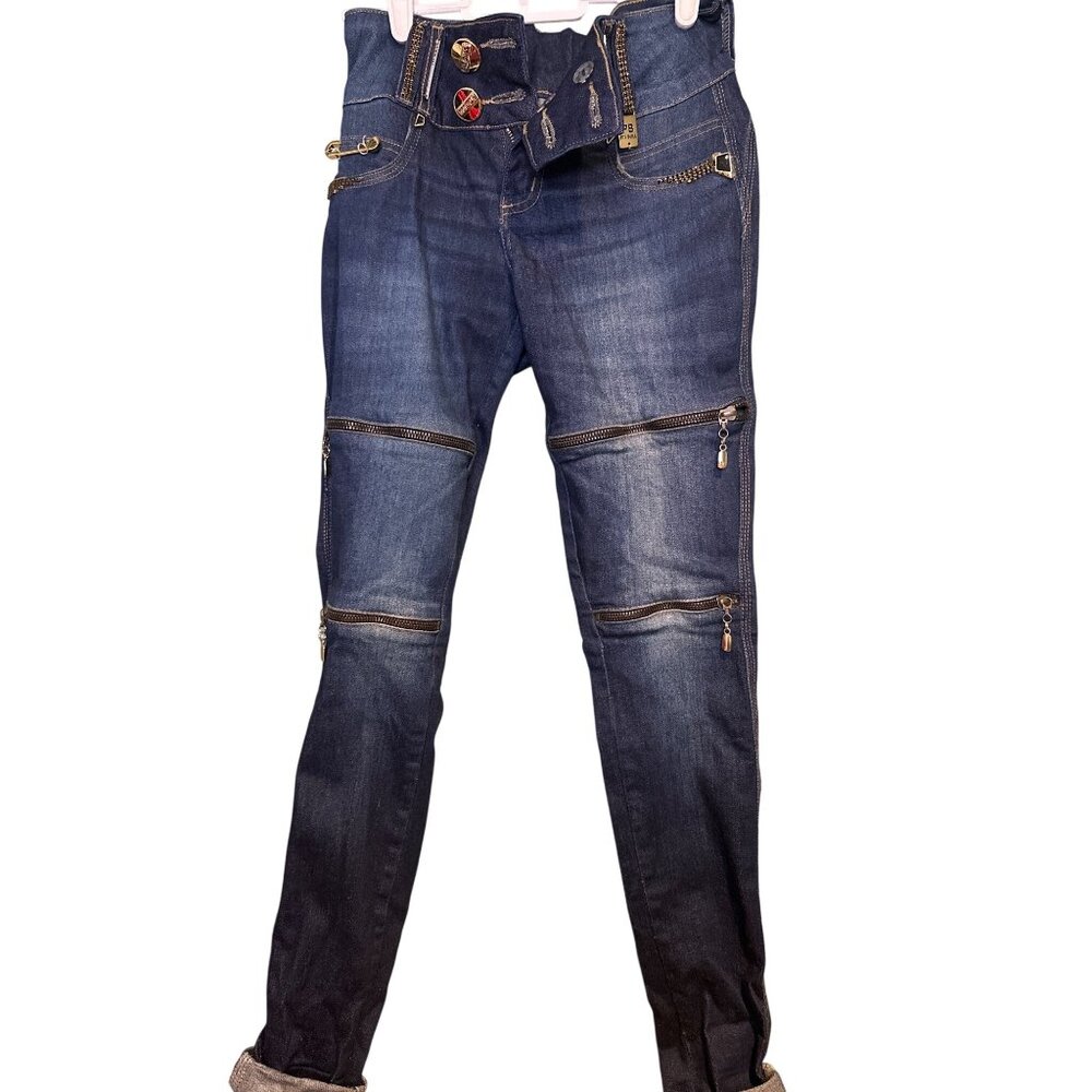 Pit Bull Jeans Women’s Studded Denim Y2K Grunge Streetwear US 0 / BR 34